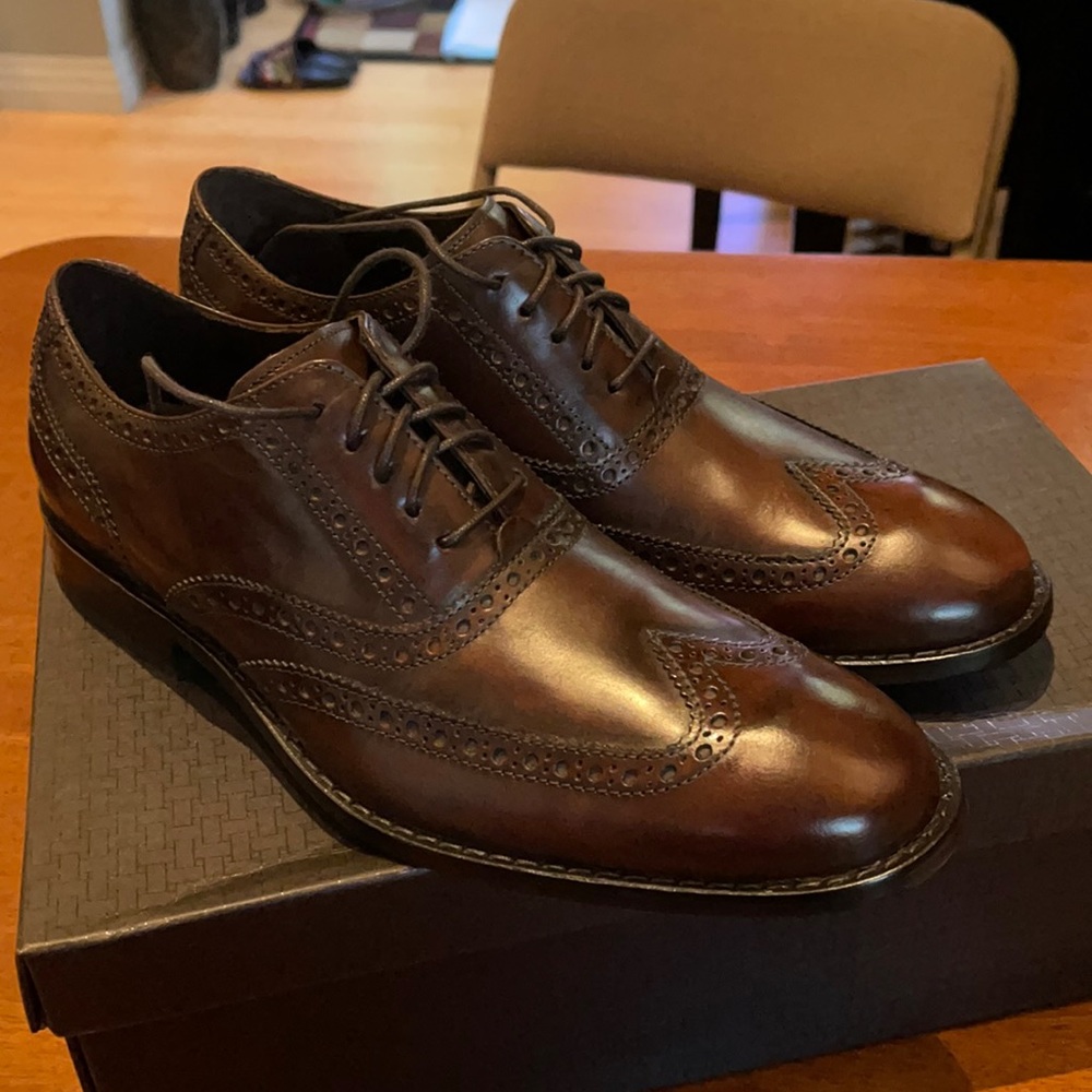 Cole haan leather shoes wingtip
